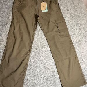 Prana Pants STRETCH ZION II Mens 33X32  Slate Green Regular NWT